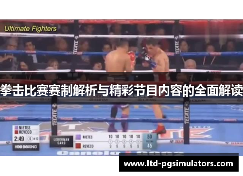 拳击比赛赛制解析与精彩节目内容的全面解读